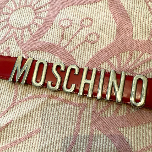 Vintage Moschino cherry red belt - Picture 3 of 10